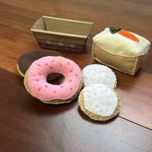 Handmade Felt Play Food Carrot Cake Cookies Donuts